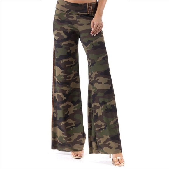 *Camouflage Palazzo Pants-Size Small - Picture 4 of 9